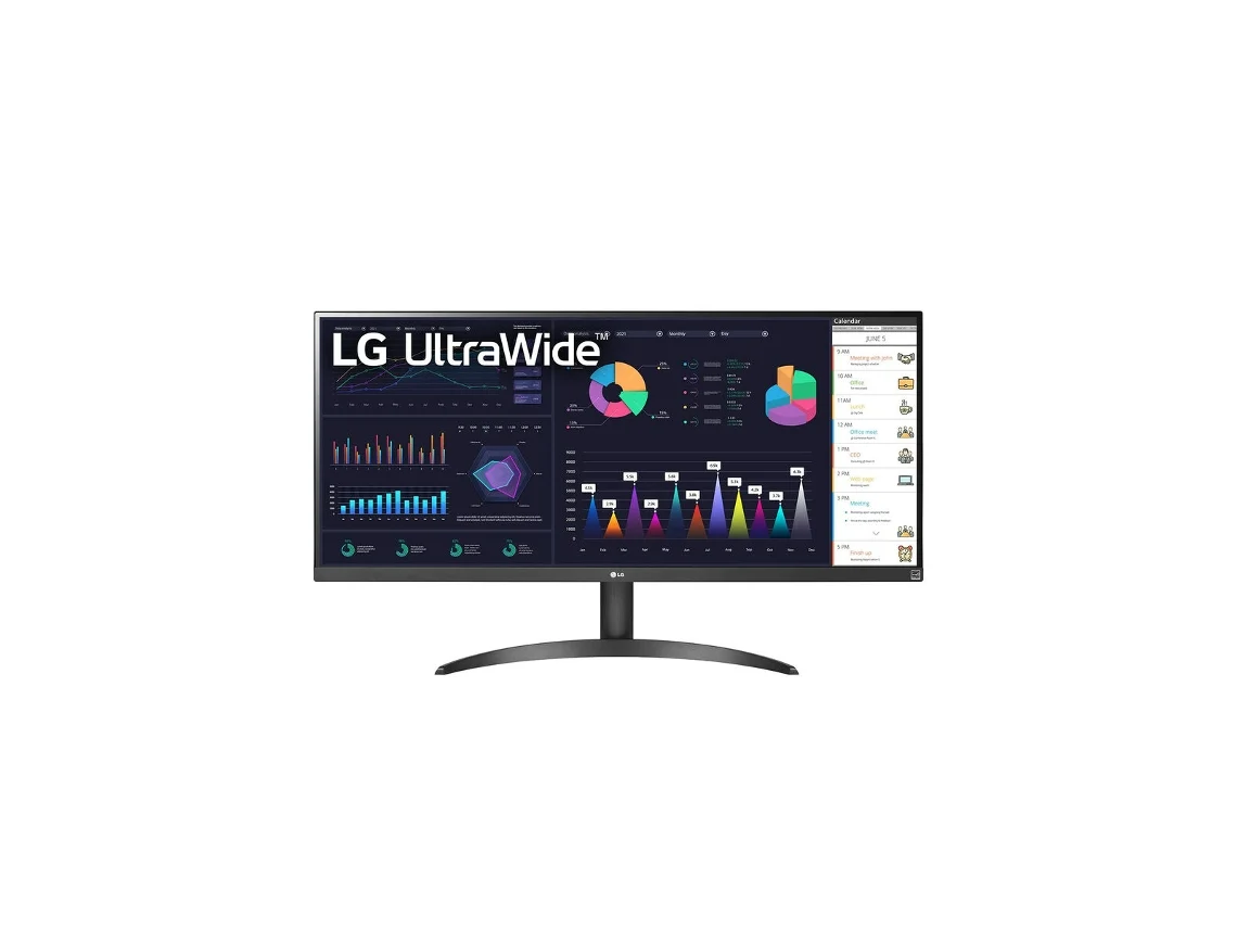 Monitor LG 34WQ500-B (Negro - Flicker free - 34" - Enchufe EU - UltraWide Full HD - 5 ms)