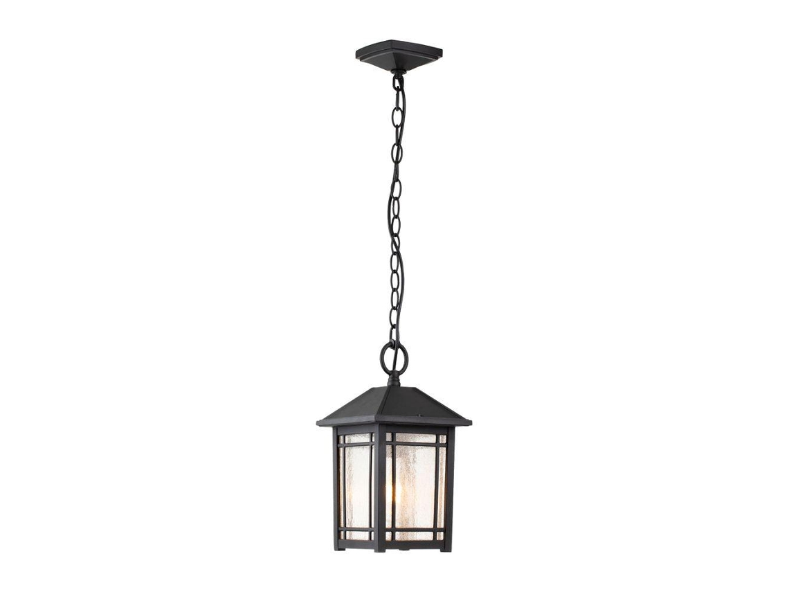 Luz de techo al aire libre QUOIZEL (QZ-Cedar-Point8-M-BK) Cedar Point Aluminio, vidrio semilla transparente E27