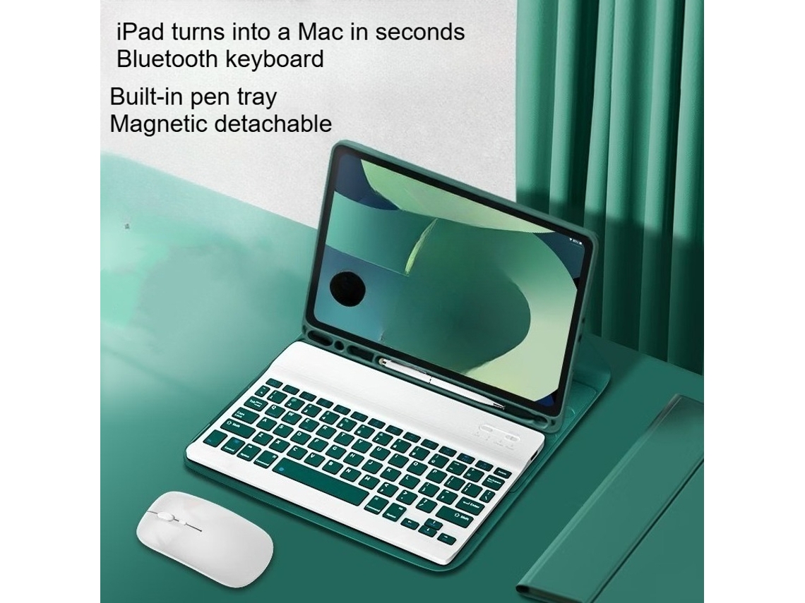 Compatible con la funda protectora verde oscuro y el teclado Bluetooth para iPad Mini 6