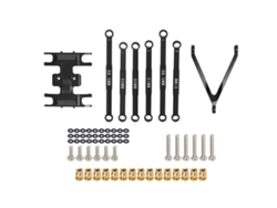 Kit De Palanca De Dirección Para Coche Rc Scx24 De Aluminio Ligero A Escala 1/24 Axial Scx24 Negro 6 Piezas