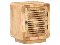 Mesita de Noche 40X30X50 Cm Madera de Mango Áspera