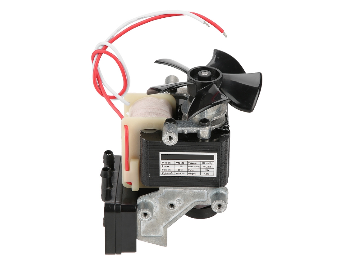 Motor Compresor Aire Sin Aceite Vn-20 220v 60w, Bomba De Vacío Con Silenciador Integrado