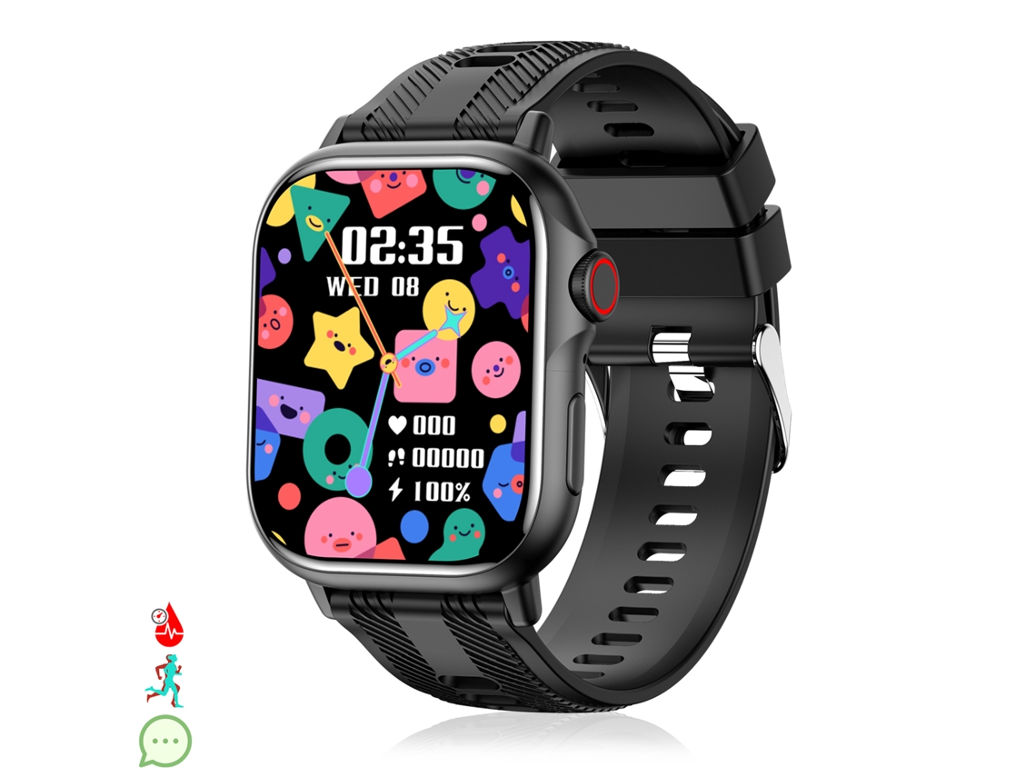 Smartwatch B05 con llamadas Bluetooth, notificaciones push, rastreador deportivo y de salud, corona multifuncional.