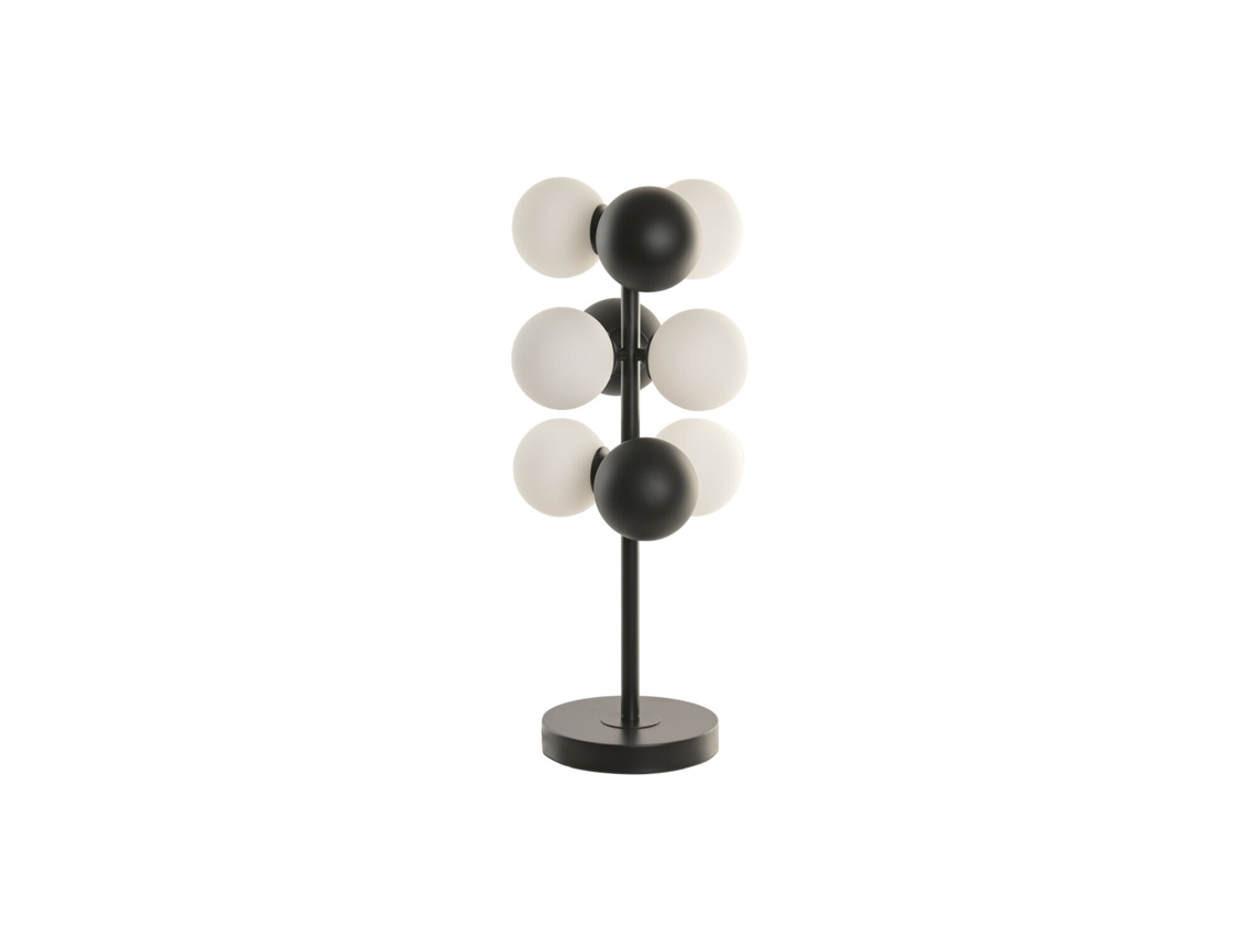 Lampara Sobremesa Metal Cristal Bolas 24x24x68cm