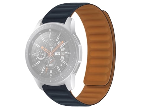 Correa de Silicona 20mm magnético para Samsung Galaxy Watch4 40mm/44mm/Garmin Venu 2 Plus - medianoche negro