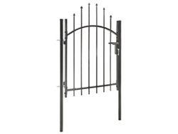 Puerta de jardín de acero negro de 1 x 1,5 m Wsd732819 Lovely Home