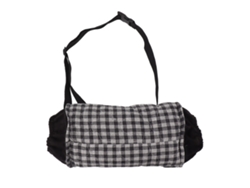 Bolsa calentadora de manos de poliéster a cuadros, calefactable por USB, ajustable, impermeable, para invierno, clima frío, exterior, caza, senderismo, camping, blanco y negro