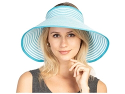 Sombrero De Paja Plegable Para Mujer, Ideal Para La Playa En Verano, Ajustable Con Ala Ancha Y Protección Uv 50+.