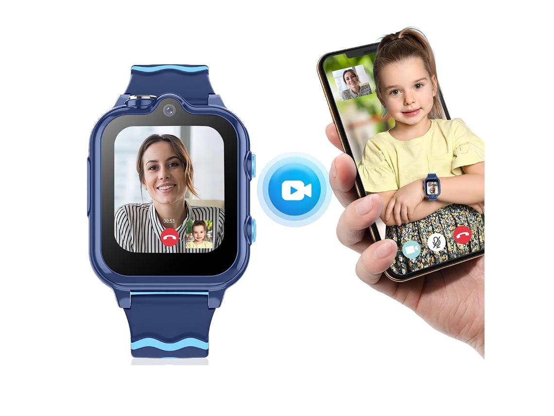 Smartwatch KLACK Smart para Niños y Niñas con Localizador GPS y Smartwach  Comunicación 4G Azul