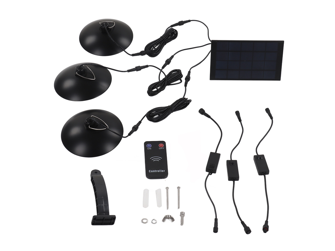 Lámpara Solar Led De Alto Brillo, Resistente Al Agua Ip65, Con Control Remoto Infrarrojo, Para Exter
