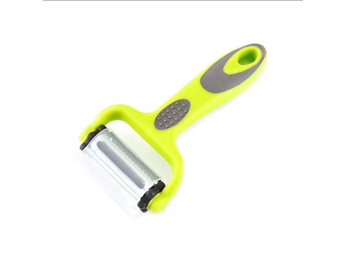 Pelador multifuncional 3 en 1 (verde), pelador de bordes de acero inoxidable