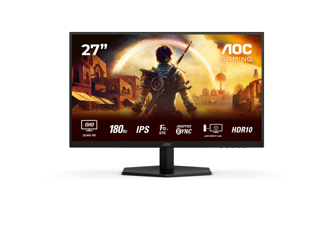 Monitor LED AOC Gaming Q27G42XE para juegos, 68,6 cm (27"), 2560 x 1440 QHD, 180 Hz, IPS rápido, 300 cd/m², 1000:1