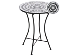 Mesa de jardín Beliani Comiso de hierro negro 60x60x75