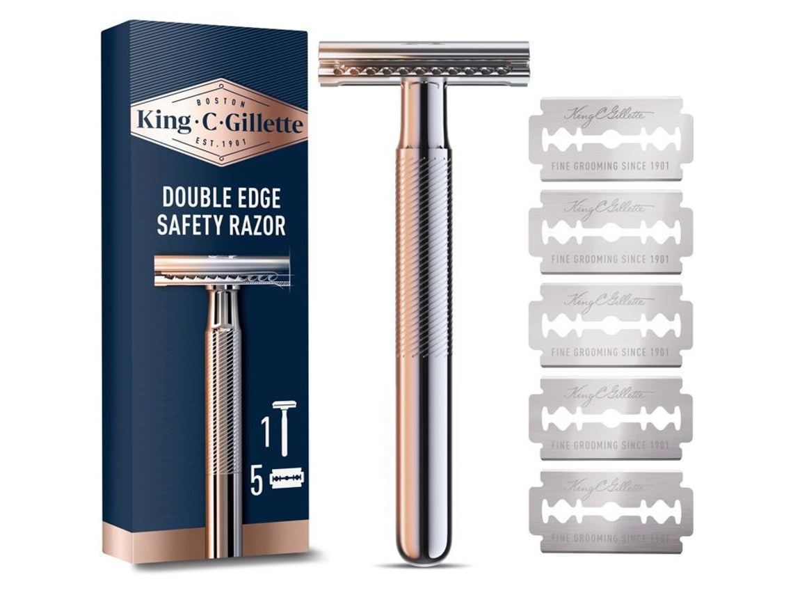 C. Gillette Cabezal de afeitado de doble cara (5 unidades) King