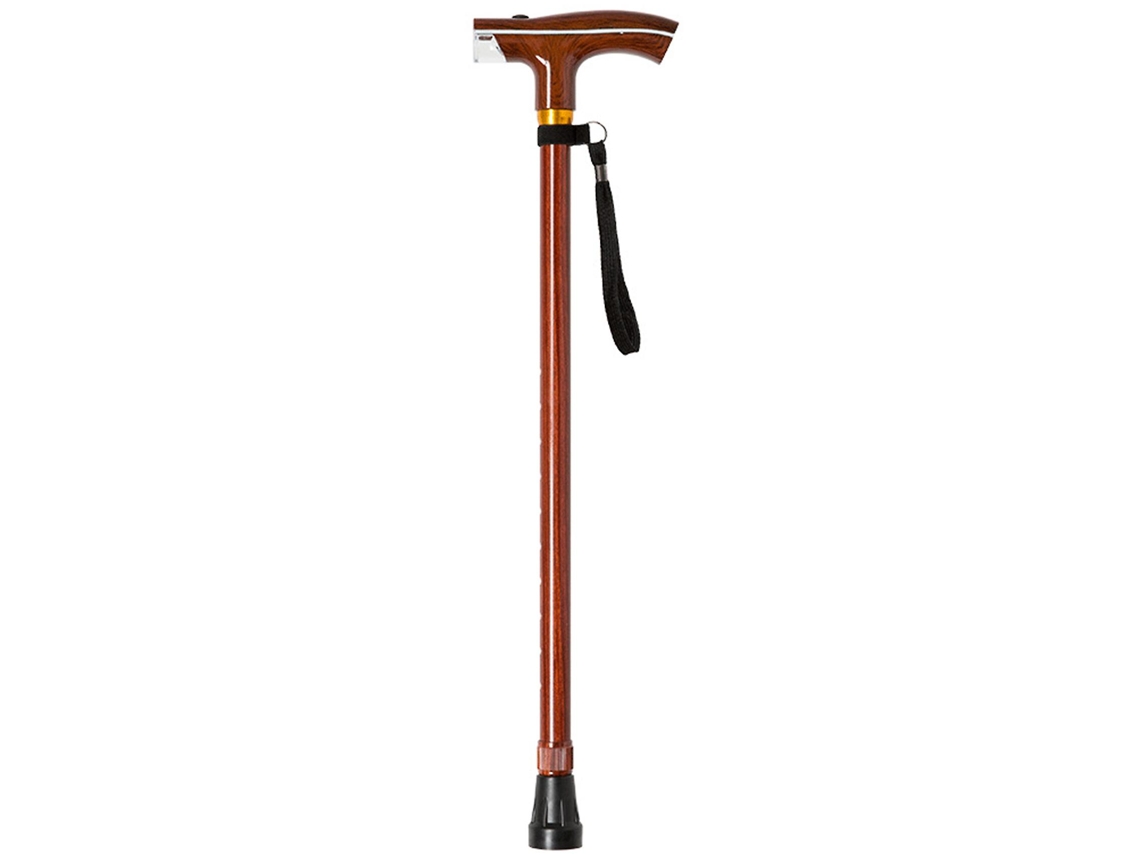 Bastón plegable con luz LED, bastón ajustable con bolsa de transporte para hombres/mujeres.