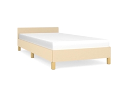 Maison Exclusive - Estructura De Cama Con Cabecero Sin Colchón Tela Crema 90x190cm