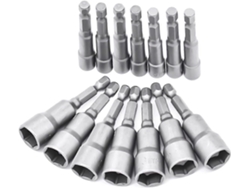 14 Piezas Destornilladores Hexagonales 6-19mm Para Taladros Y Atornilladores Eléctricos