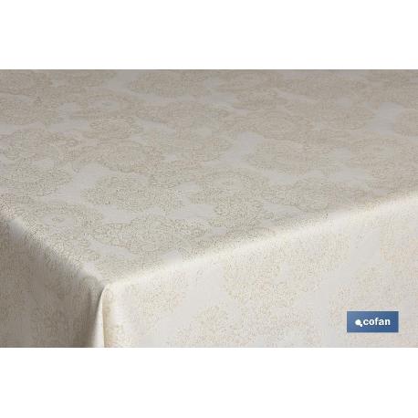 Mantel jacquard lino oro 1,40x2,0mt modelo velonia