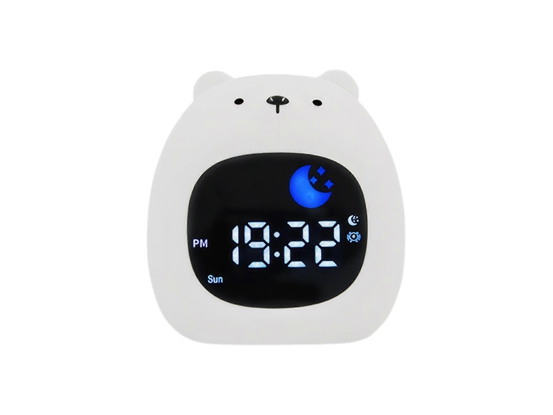 Reloj despertador digital infantil GOKOCO con luz nocturna y temporizador de cuenta regresiva.