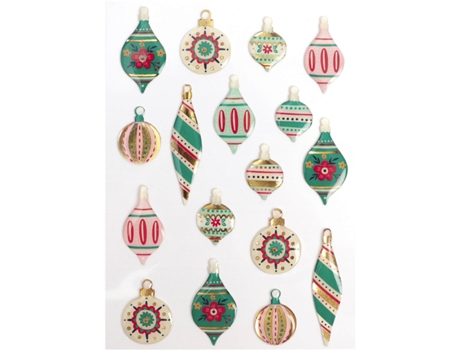 17 pegatinas epoxi de adornos navideños