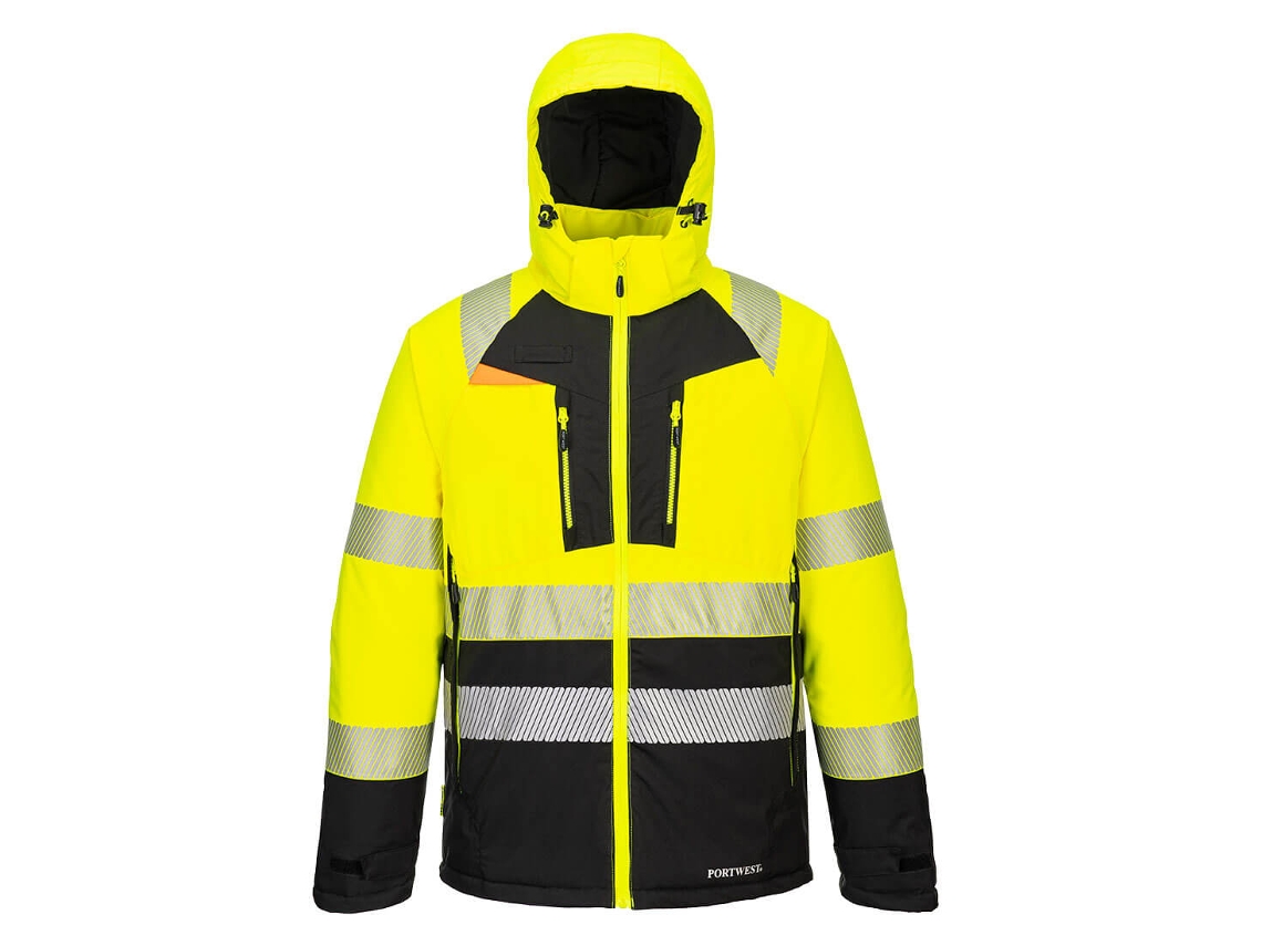 Chaqueta de invierno de alta visibilidad Dx4 Clase 2 / Naranja Negro / S Portwest
