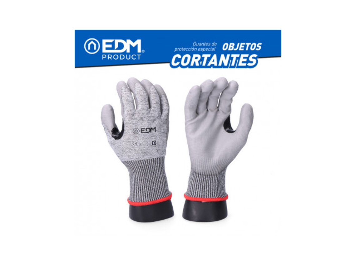 Guante Anti Corte Fibra K-Rock Recub. Poliuretano Talla 8 EDM