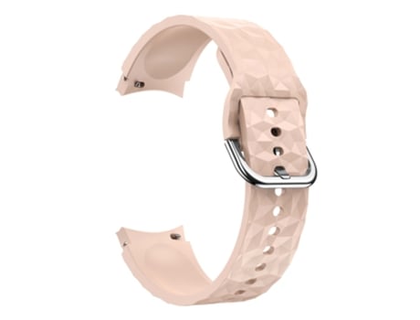 Correa de Silicona patrón de rombos para Samsung Galaxy Watch 4 40mm/44mm/Watch 4 Classic 42mm/46mm/Watch 5 40mm/44mm - rosa