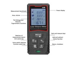 Medidor De Distancia Laser Portátil Lcd Precisión Alta Para Construcción