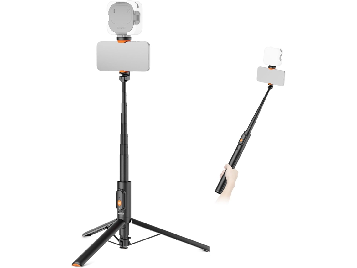 Trípode Para Selfies De 57,9" Con Soporte Para Teléfono Y Control Remoto Para Grabar Videos (negro)