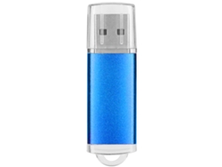 Unidad Flash Usb Con Funda Transparente Azul, Memoria Portátil, Pendrive De 2gb