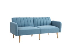 Cama infantil PRIME KANG, 140x70 cm, diseño de nubes, con barandilla de seguridad, capacidad de 80 kg, color blanco.