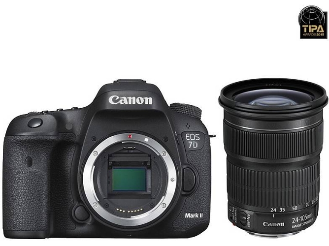 Kit Cámara Réflex CANON EOS 7D Mark II + W-E1 + 24-105 IS STM