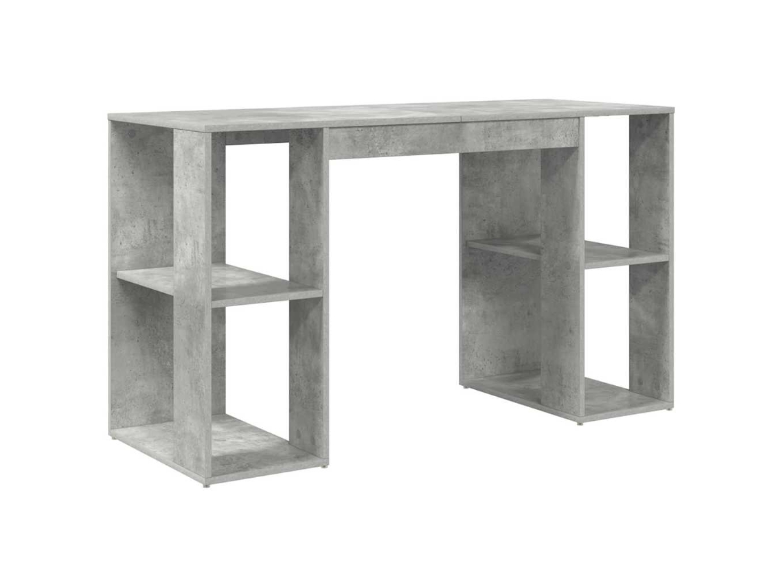 Escritorio | Escritorio gris de 130 x 50,5 x 75 cm, madera tratada.