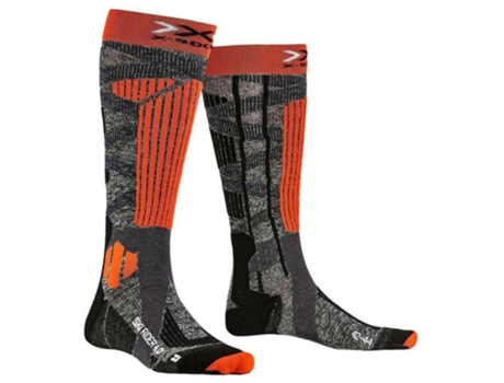Calcetines para Hombre X-SOCKS Ski Rider 4.0 Gris para Esquí (EU 39 - 41)