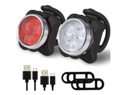 Juego De Luces Para Bicicleta, Súper Brillantes Y Recargables Mediante Usb.