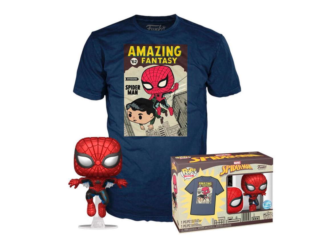Set de 38 figuras Pop Tee Marvel Spiderman Comic Cover B.active