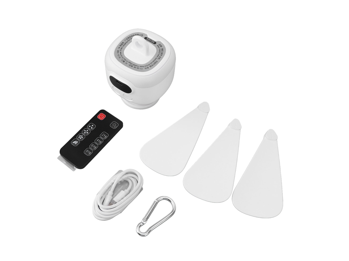 2026-ventilador De Camping Recargable 8000mah Con Aspas Desmontables Control Remoto 3 Velocidades Portátil Para Tiendas De Campaña Y Exteriores