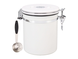 Recipiente hermético de acero inoxidable para café con cuchara