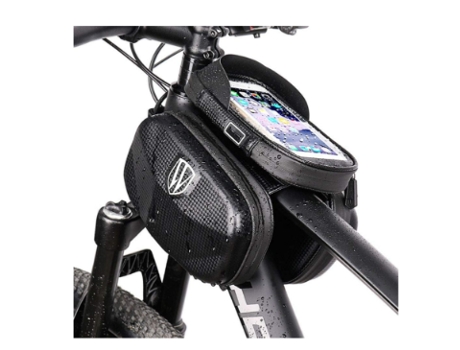 Bolsa para cuadro de bicicleta Bolsa impermeable para bicicleta Soporte para teléfono para bicicleta Bolsa para teléfono con pantalla táctil BISBIS...