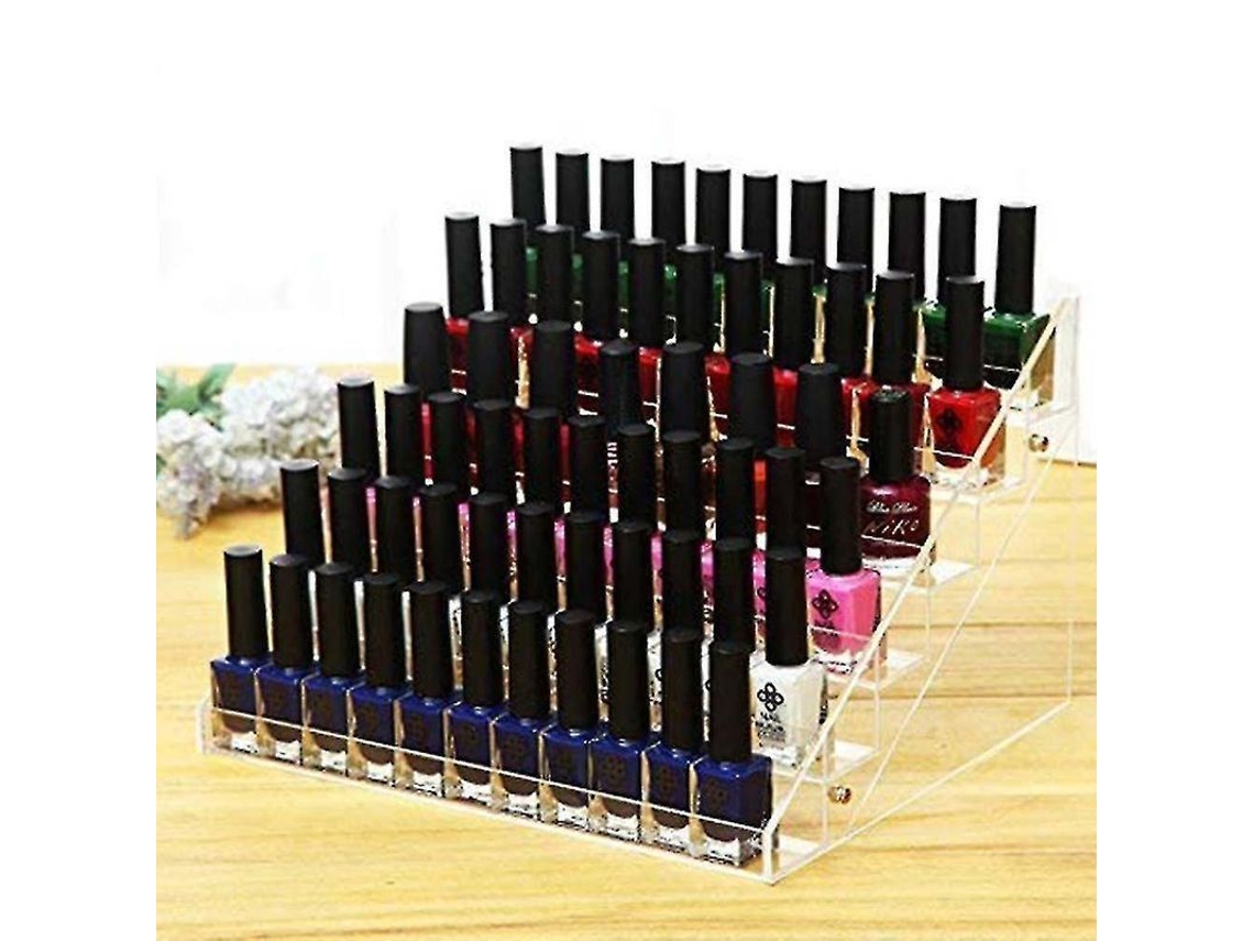 Estante Para Esmaltes De Uñas De 6 Niveles Con 48 Frascos - Acrílico Transparente