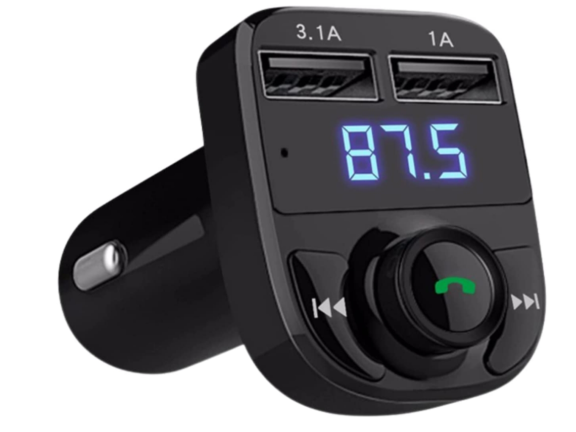 Transmisor FM Bluetooth Yizhood Hy82 Dual USB 5v/3.1a Negro