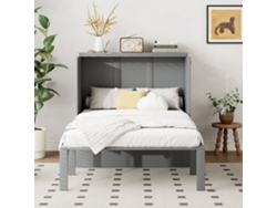 Cama Abatible 90x200 Cm - Cama De Pared Con Somier, Cama Vertical, Para Jóvenes - Gris
