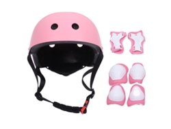 2026-10pcs Casco Rodilleras Coderas Muñequeras Niños Protección Deportiva Patinaje Skateboard Rosa