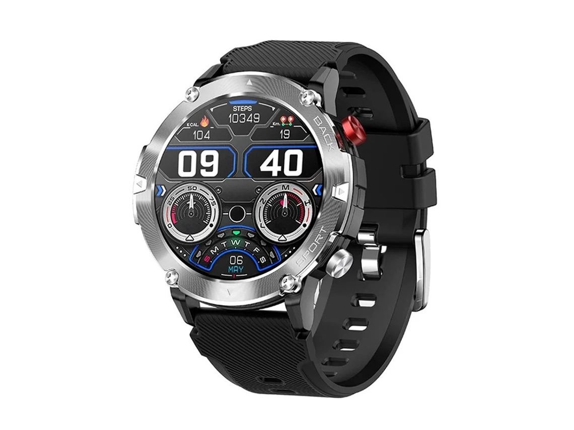 Reloj inteligente con llamadas Bluetooth, reproducción de música y funciones deportivas al aire libre, color negro Yizhood