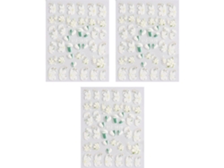 Etiqueta autoadhesiva con diseño de flores en relieve 5D KOFIHETY