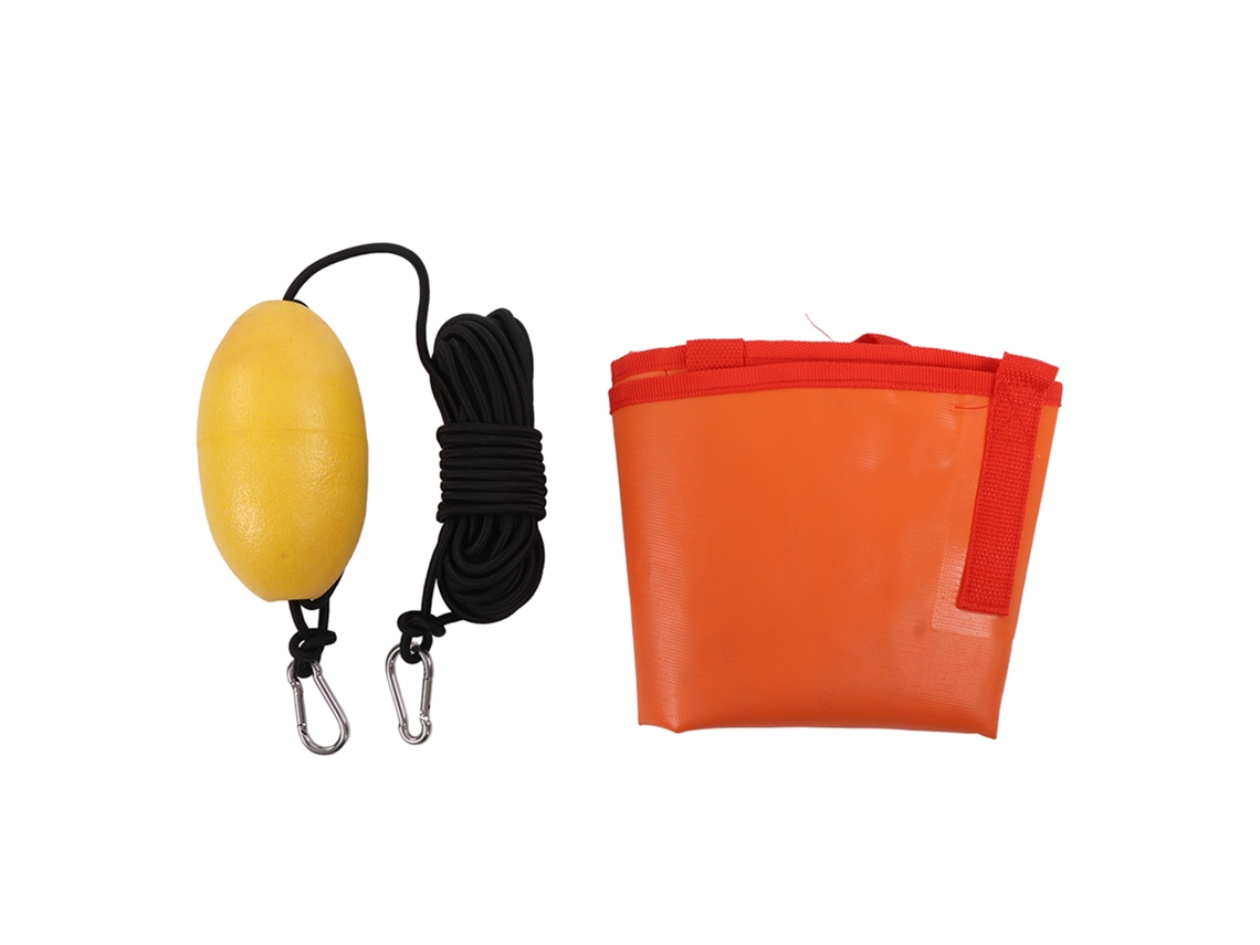 Kit De Ancla Flotante Para Barco Y Kayak Con Bolsa Para Ancla Flotante En Color Naranja.