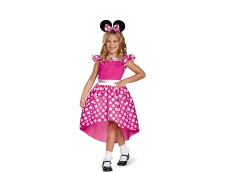 Disfraz de Niña LIRAGRAM ESPAÑA Clásico De Minnie Rosa con Bolas (5 - 6 años)