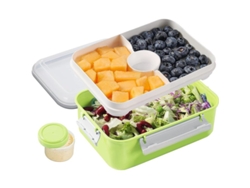 Envase De Almacenamiento De Ensalada Portátil, Bento Box Con Bandejas Removibles Y Vasos Para Salsas, Verde