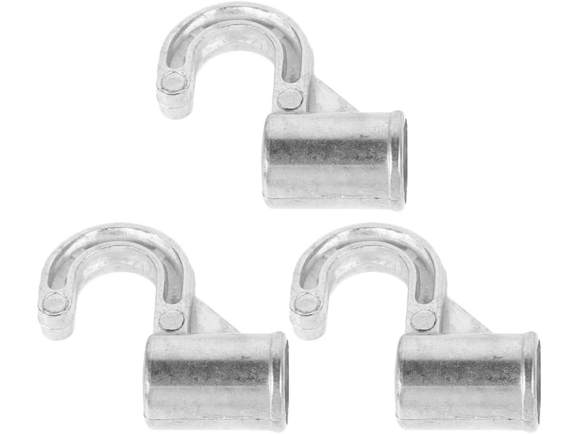 Juego 3 Ganchos Aleación Aluminio 25 Barra Soporte Resistente Ajustable Metálicos Multifuncionales Armario Mm