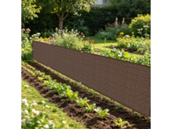 140 X 230 Cm, Mampara Privacidad, Hdpe, Protección Uv, Color Marrón, Para Balcón